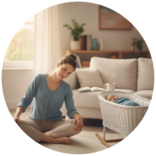 Woman with muscle pain due to anger management issues.